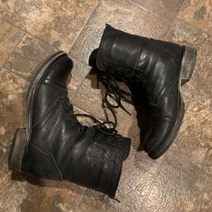 Steve Madden Leather Combat Boots